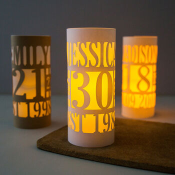 Personalised 80th Birthday Lantern Centrepiece, 5 of 9