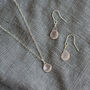 Rose Quartz Recycled Sterling Silver Earrings, thumbnail 7 of 8