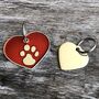 Red And Silver Heart Pet ID Tag, thumbnail 3 of 6