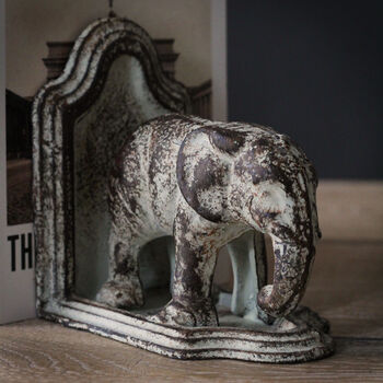 Metal Elephant Bookends, 3 of 6