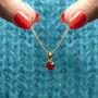 Gold Plated January Garnet Birthstone Necklace, thumbnail 1 of 6