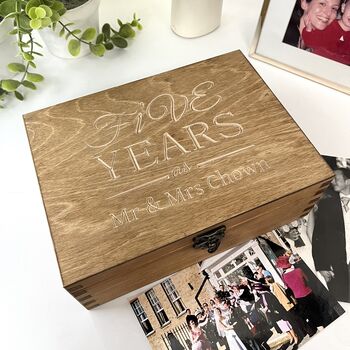 Five Year Anniversary Keepsake Box, 6 of 12