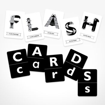 Black And White Alphabet Flash Cards, 6 of 8