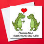 Personalised You're Dino Mite Valentine's Card, thumbnail 1 of 2