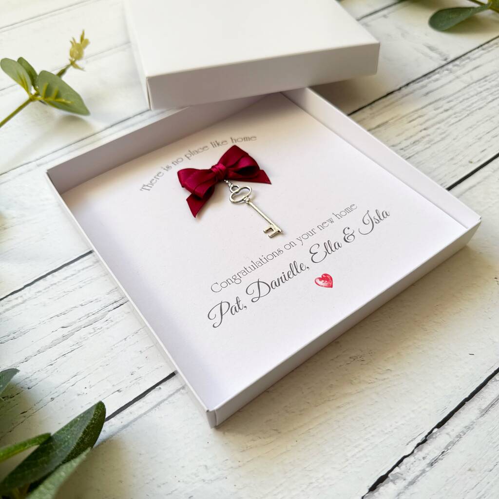 New Home Card With Key Charm, 1 of 6