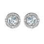 Sterling Silver Birthstone And Diamond Halo Earrings, thumbnail 5 of 12