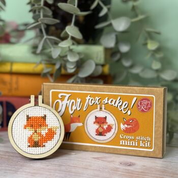 For Fox Sake! Mini Cross Stitch Kit, 2 of 4