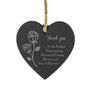 Personalised Rose Slate Heart Decoration, thumbnail 6 of 6