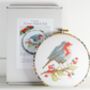 Robin And Berry Cross Stitch Wall Hanging Kit, thumbnail 8 of 12