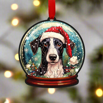 Whippet Dog Tree Decoration, 3 of 4