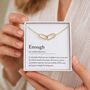 Enough Necklace – Encouragement Gift For Her, Confidence Jewellery, Self Worth Gift For Women, Uplifting Present For Tough Times, thumbnail 1 of 12