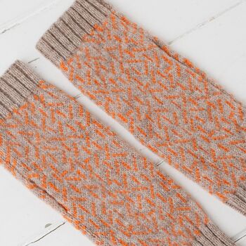 Scatter Lambswool Knitted Wrist Warmers, 10 of 12