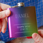 Name And Message Personalised Hip Flask, thumbnail 1 of 12