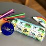 Personalised Dinosaur Pencil Case With Zip Tag, thumbnail 1 of 2
