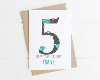 Personalised Children's Birthday Card Space, 5 of 8