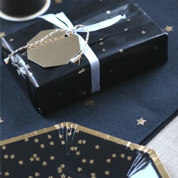 Table Runner Black With Gold Stars, 2 of 4