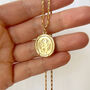 Peace On Earth Gold Plated Christmas Necklace, thumbnail 6 of 7