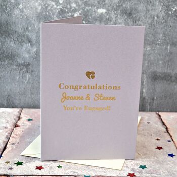 Personalised Foiled 'Hearts' Engagement Card, 3 of 4