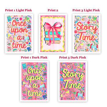 Pink Story Book Print Set, 7 of 12