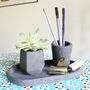 Sustainable Concrete Mini Vessel Planter Cylindrical, thumbnail 9 of 12