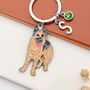 German Shepherd Personalised Keyring, Alsatian Dog Owner Gift, thumbnail 2 of 10