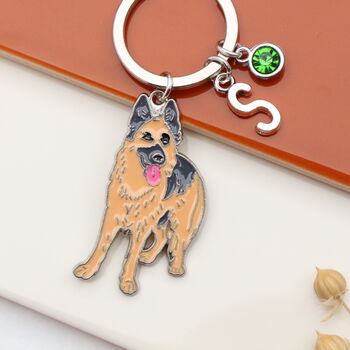 German Shepherd Personalised Keyring, Alsatian Dog Owner Gift, 2 of 10
