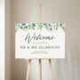 Watercolour Eucalyptus Personalised Wedding Welcome Sign, thumbnail 1 of 4