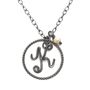 Initial Italic Alphabet Hooped Personalised Necklace, thumbnail 7 of 10