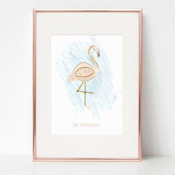 'Be Yourself' Flamingo Print, 8 of 9
