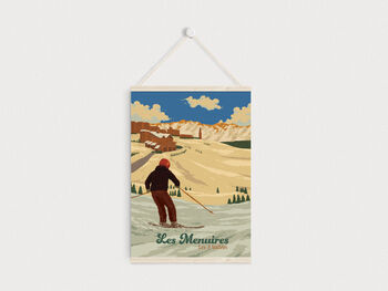 Les Menuires Ski Resort France Travel Poster Art Print, 6 of 8