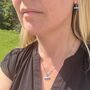 The T Bar Turquoise Necklace, Silver, thumbnail 2 of 8