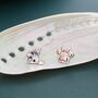 Mismatched French Bulldog And Paw Print Stud Earrings In Sterling Silver, thumbnail 5 of 12