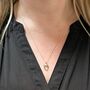 Herkimer Diamond Pendant Necklace, Gold, thumbnail 4 of 6