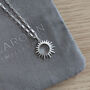Sterling Silver Sunburst Charm Necklace, thumbnail 1 of 6