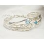 Blue Topaz Statement Bracelet With Pearl And Larimar, thumbnail 3 of 7