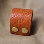 Wide Personalised Leather Bracelet With Gold Button, thumbnail 5 of 12