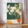 Green Flower Vase Abstract Art Print, thumbnail 1 of 3