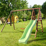 Violette Wooden Swing Set With Slide, thumbnail 1 of 10