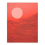 Desert Coral Pink Orange Sunset Abstract Wall Art Print, thumbnail 6 of 6