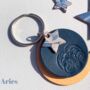 Personalised Zodiac Birthday Leather Keyring, thumbnail 3 of 12