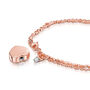 Nugget Chain Heart Urn Ashes Bracelet – Rose Gold Plate, thumbnail 2 of 7