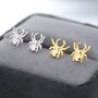 Spider Stud Earrings In Sterling Silver, thumbnail 5 of 12