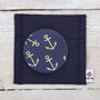 Nautical Anchor Fabric Handbag Mirror, thumbnail 3 of 5