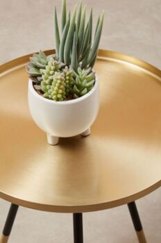 Matte Gold Luxe Side Table, 2 of 4