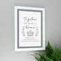 Personalised Home White A4 Framed Print, thumbnail 4 of 4