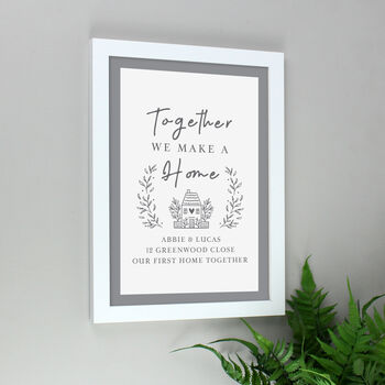 Personalised Home White A4 Framed Print, 4 of 4