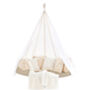 Outdoor Luxury Hanging Teepee Bed In Sand, thumbnail 1 of 6