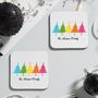 Bright Personalised Christmas Coasters, thumbnail 1 of 2