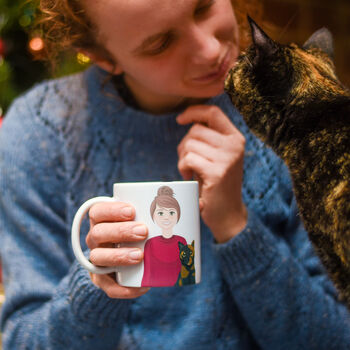 Personalised Cat Mum Illustrated Gift Mug, 9 of 12