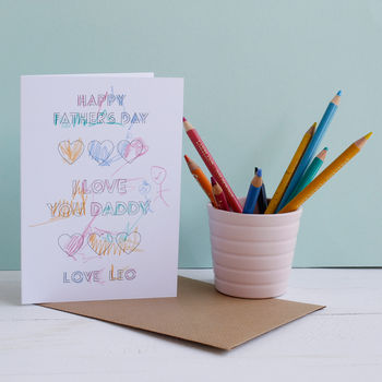 Personalised Colour In I Love Daddy Father’s Day Card, 5 of 11